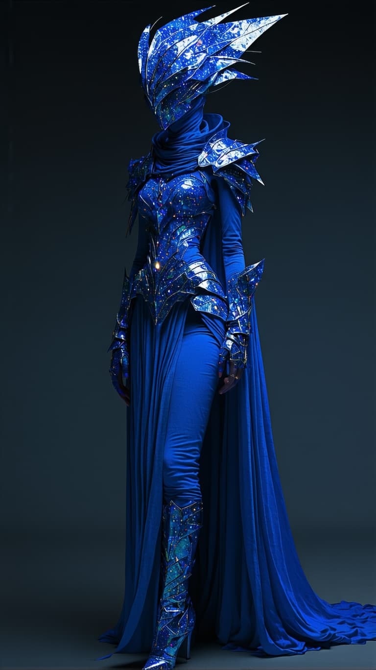 AI generated: "Image is a full-body portrait captured with a Sony A1 50.1 mb using a 200mm lens, of a model wearin...