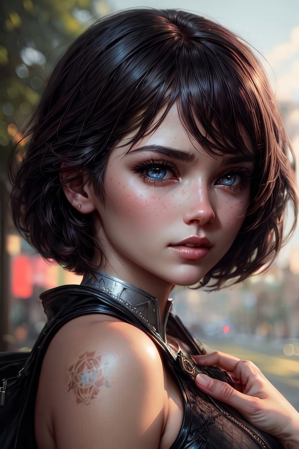 AI generated: Your hopeful eyes saw only me highres highly detailed best quality UHD RTX by Ilya Kuvshinov Tom Bag...