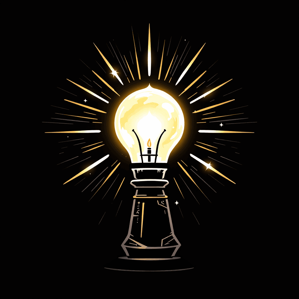 AI generated: Create an image of a lighting beacon. It must be simplistic and symbolizing truth and guidance. Its ...