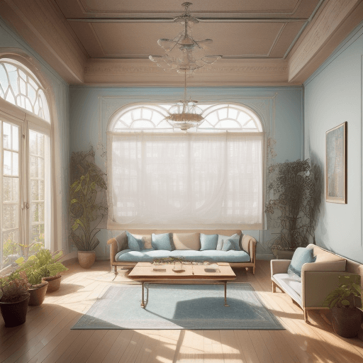 AI generated: High resolution photography interior design, dreamy sunken living room conversation pit, wooden floo...