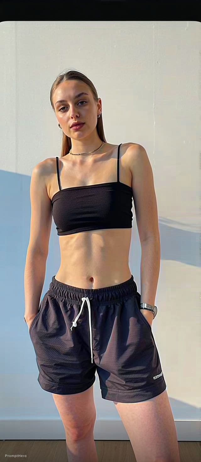 AI generated: wearing black lingerie