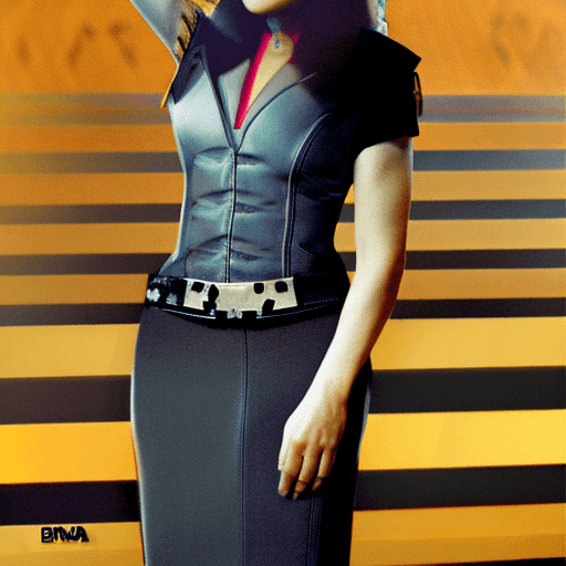 AI generated: Emilia Clarke as a Denobulan Starfleet officer