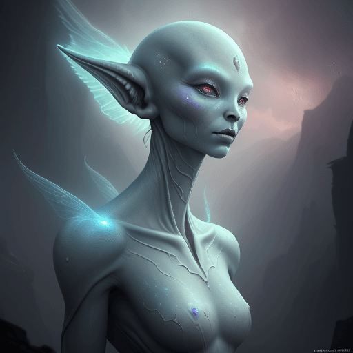 AI generated: ethereal fantasy concept art of an alien, ultra realistic, 8k rendered, magnificent, celestial, ethe...
