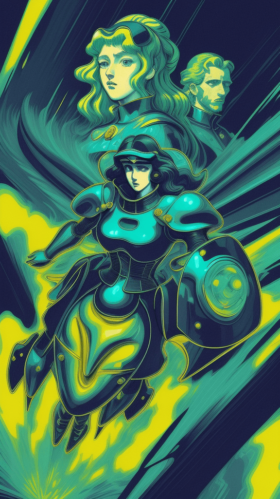 AI generated: (they are coming to take me away), Ray Tracing, Medieval Majesty, Retro Anime Style, Pop Art Energy,...