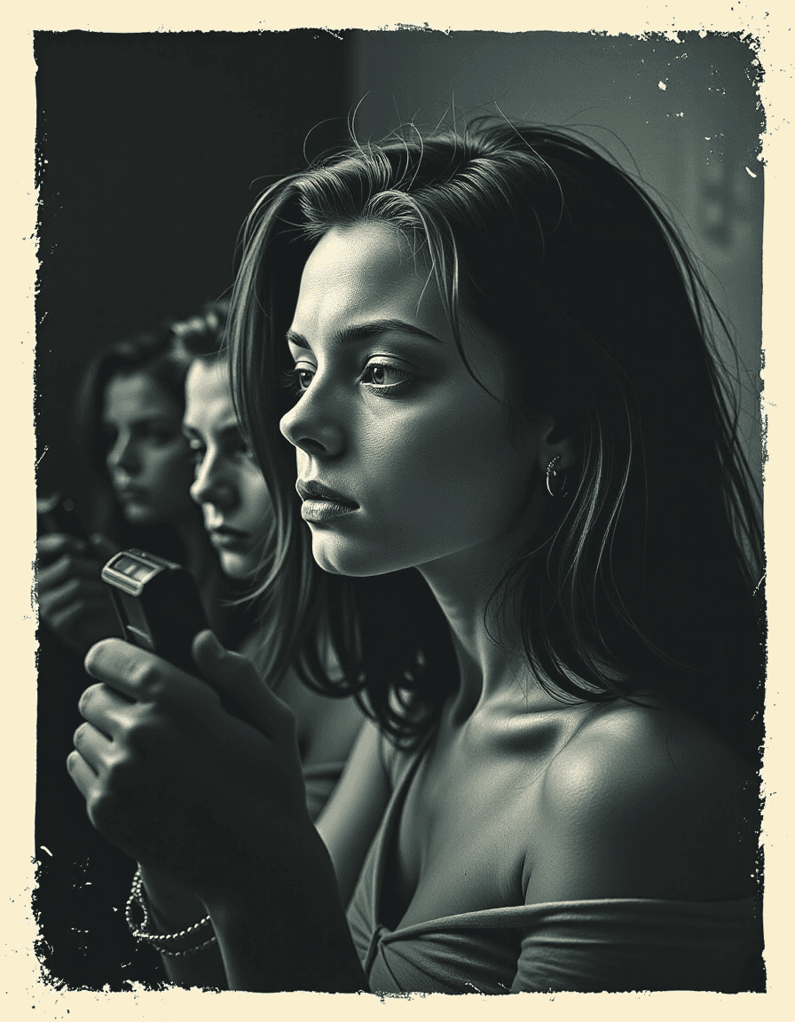 AI generated: "The feeling of 'Deja Vu' depicted as a slightly distorted, repeating scene with subtle, unsettling ...