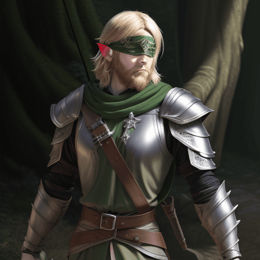 AI generated: male half human elf: masterpiece, concept art, centered, High-resolution hyper realistic 30 year old...