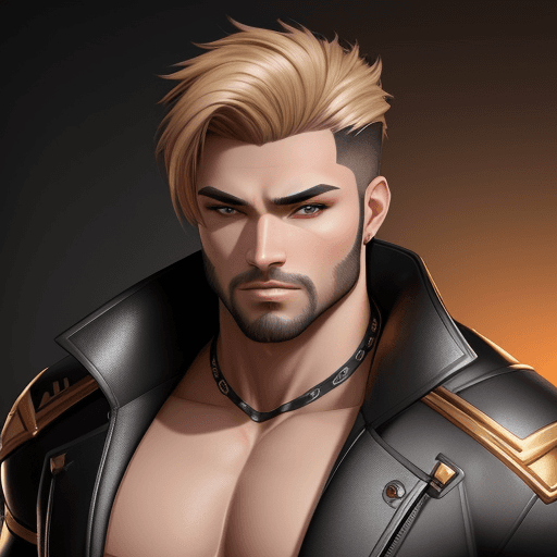 AI generated: create my 4k avatar a seductive masculine look like an alpha with unwavering confidence honey-colore...