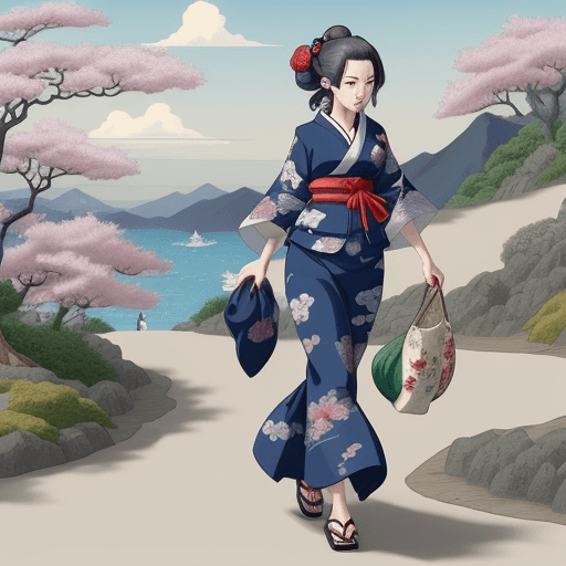 AI generated: (best-quality:0.8),
(best-quality:0.8), perfect anime illustration, with Hokusai paintings elements ...