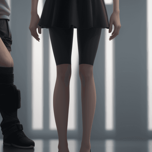 AI generated: Tall girl and short man, 4 k, ultra HD 