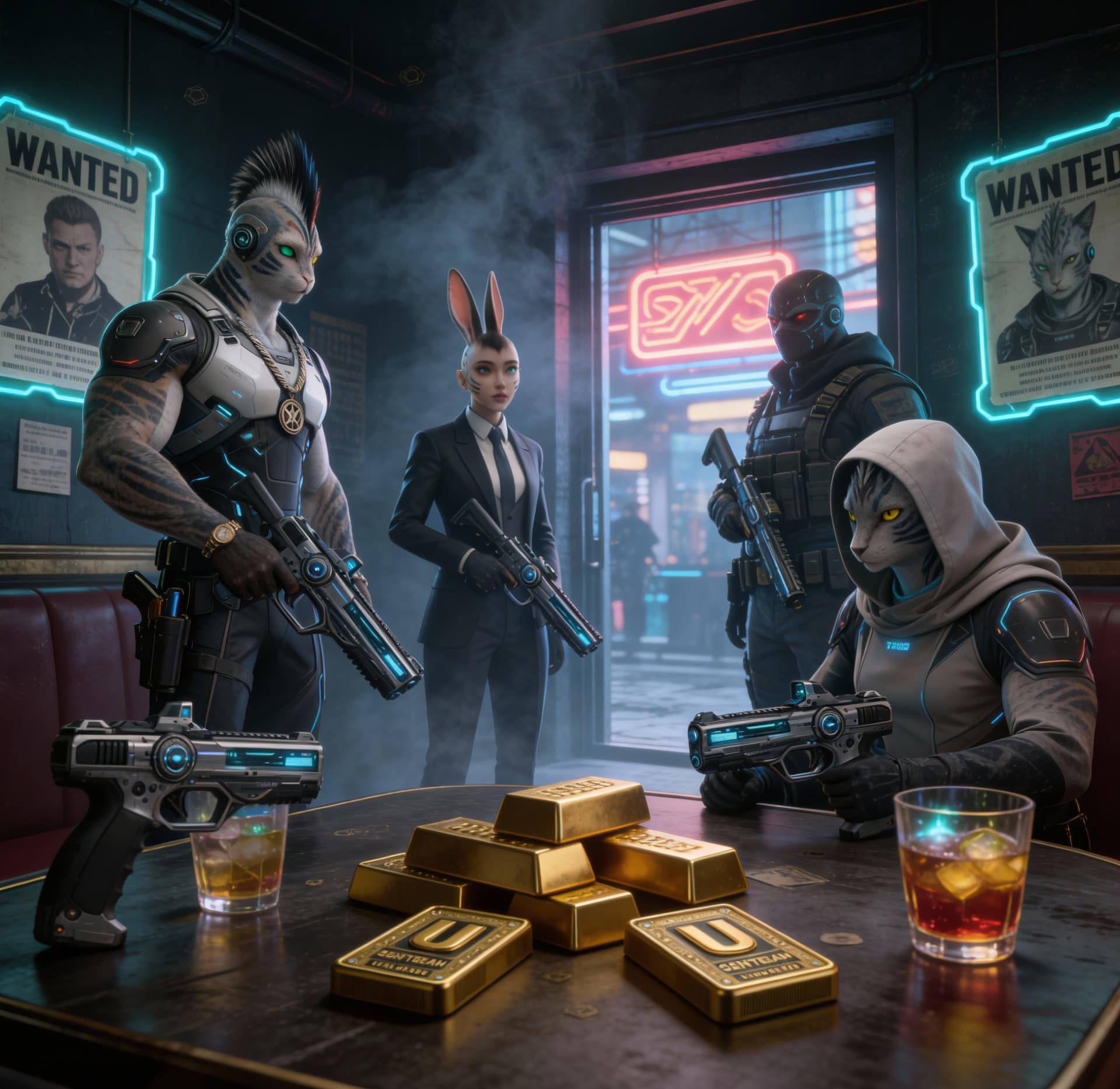AI generated: Be inspired and create from the reference images, a Sci-Fi view of a futuristic underworld. Use the ...