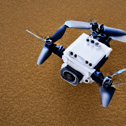 AI generated: High resolution photography, of  mini cute dron xag, with mini lego parts,minimalistic desing ,micra...