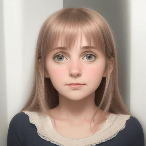 AI generated: innocent shy adult person