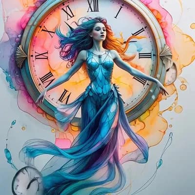 AI generated video: A mesmerizingly surreal plasma phantom floats gracefully amidst swirls of vibrant watercolors swimmi...