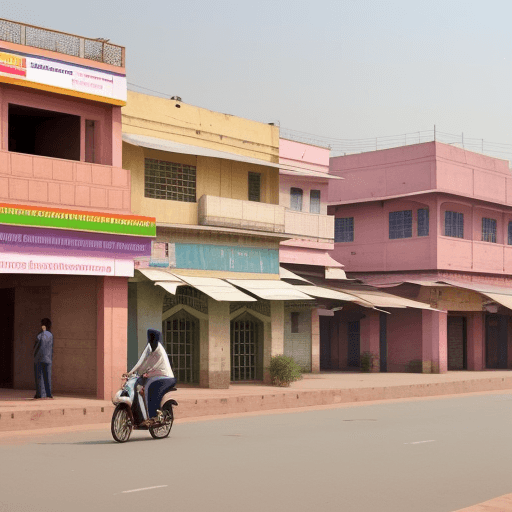 AI generated: enhancement of public realm in tier 3 towns in punjab, india by using form based codes

