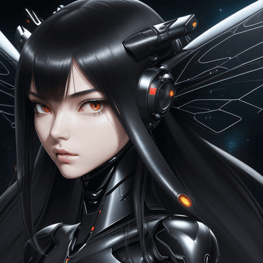AI generated: full portrait close-up, max epic, beautiful girl in streamlined Sci-fi exo costume, gorgeous dreamy ...