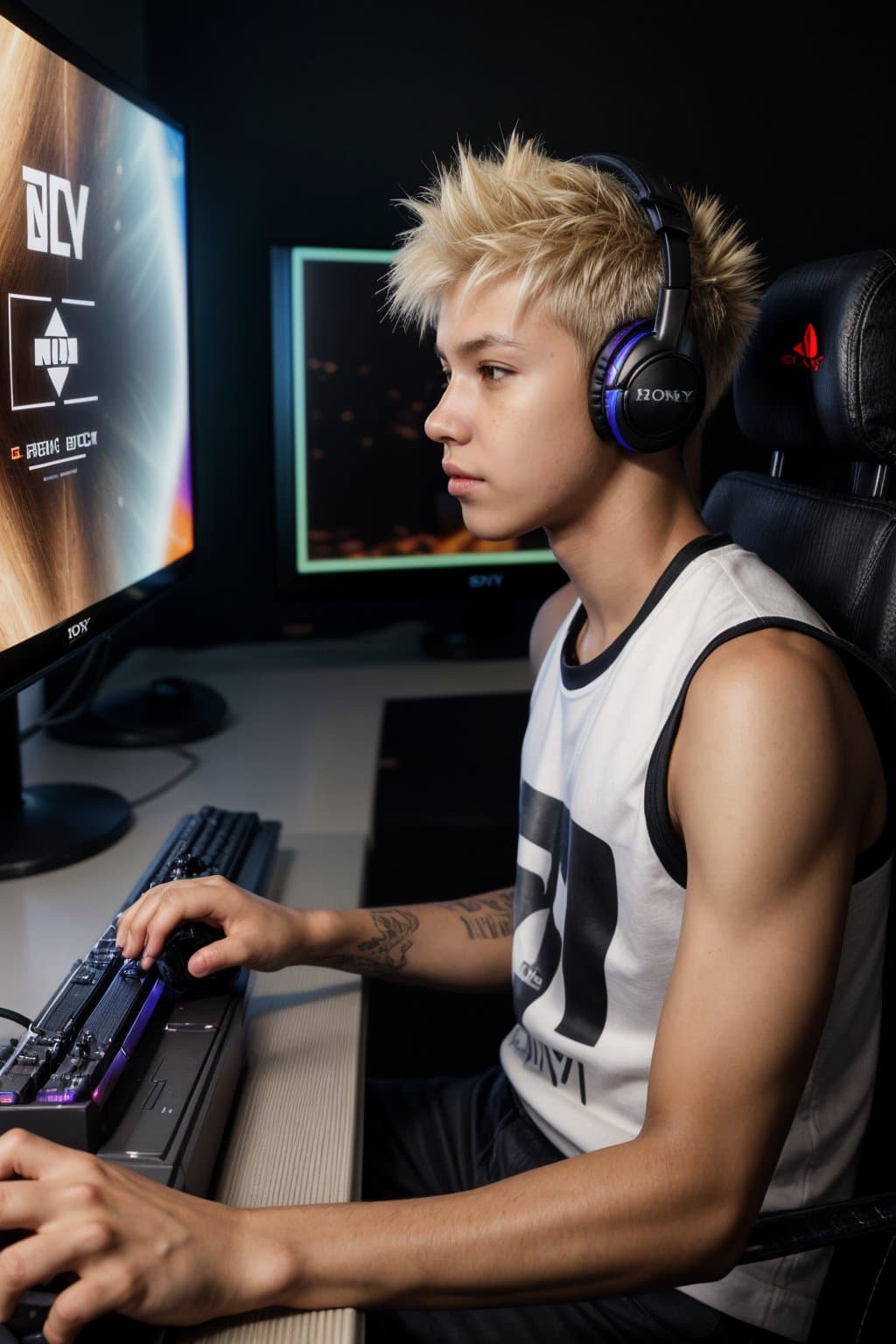 AI generated: action packed, (best quality), (photo-realistic:1), realistic skin texture, slim, looking at viewer,...