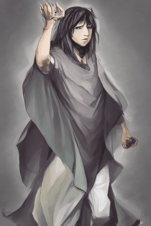 AI generated: alhaitham\(genshin impact\), 1boy, male focus, hair over one eye, solo, grey hair, bangs, looking at...