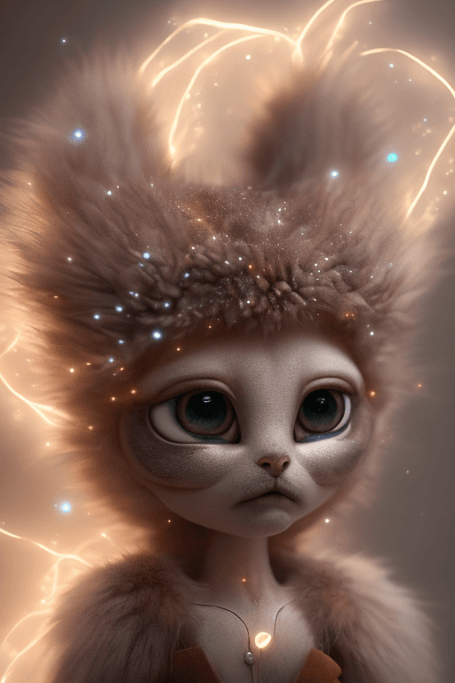 AI generated: cutest AND softest creature in the world| large doll like eyes| supernatural and otherworldly| highl...