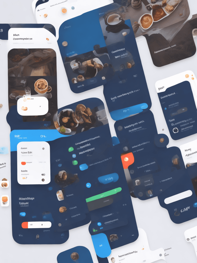 AI generated: ios design app, ui, swift ui, figma, professional, ux, mobile, cafe app, cafe