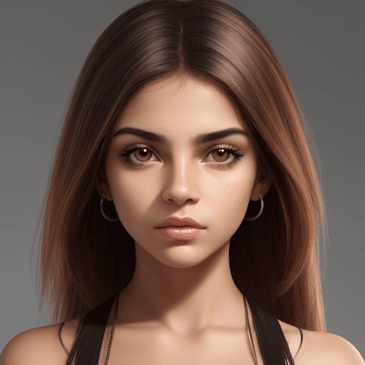 AI generated: create image of woman, face teenager, style brazilian woman, 4k