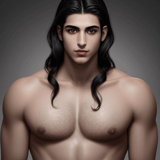 AI generated: A young man, of middle-eastern descent, who possesses medium-length obsidian-black hair, deep-setted...