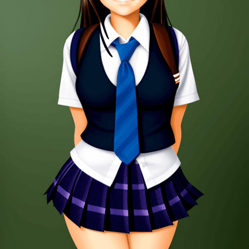 AI generated: schoolgirl