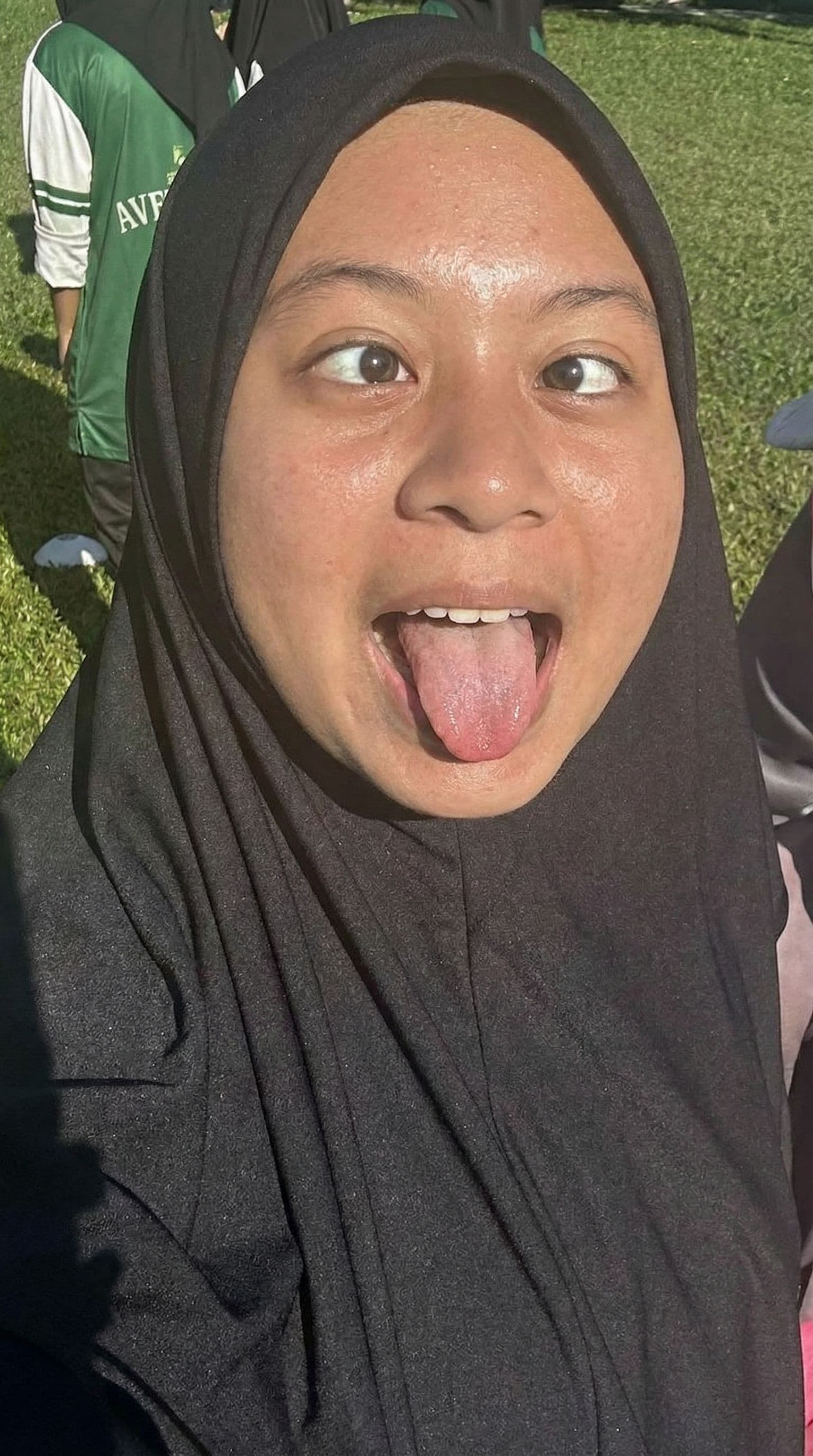 AI generated: Stick my tongue out with my mouth wide open so I’m making the ahegao face with my eyes crossed looki...