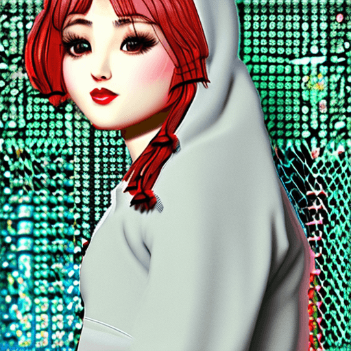 AI generated: 1 girl, beautiful Korean girl, (Cute Loose Bob hair), (wearing a cropped hoodie, capri sweatpants:1....