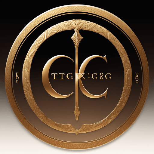 AI generated: A luxurious logo featuring the uppercase "TGR" initials, prominently positioned within a circular bo...