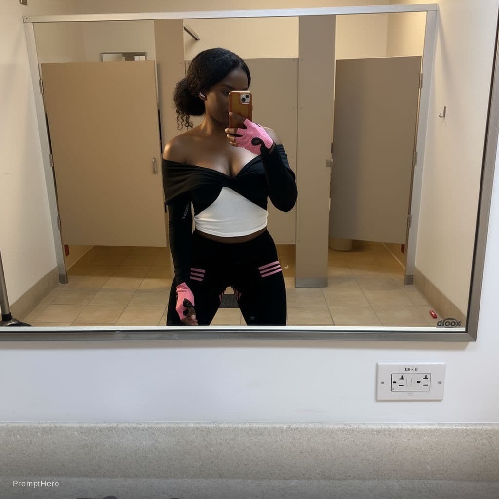 AI generated: Imagine she slightly pulls down her shirt 