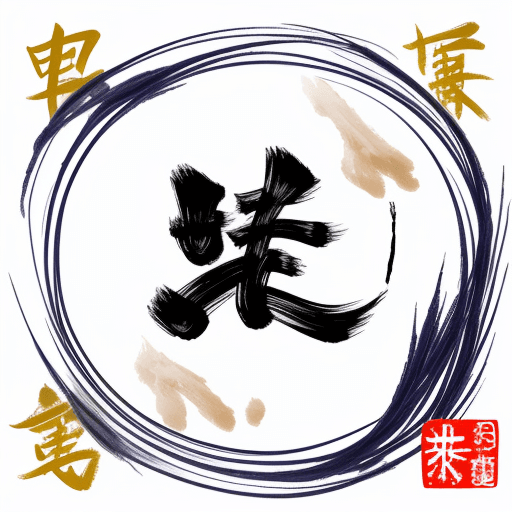 AI generated: Write a Chinese character: Fu in brushstrokes
