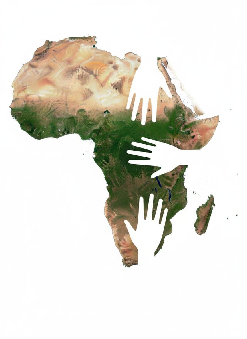 AI generated: africa continent image only 