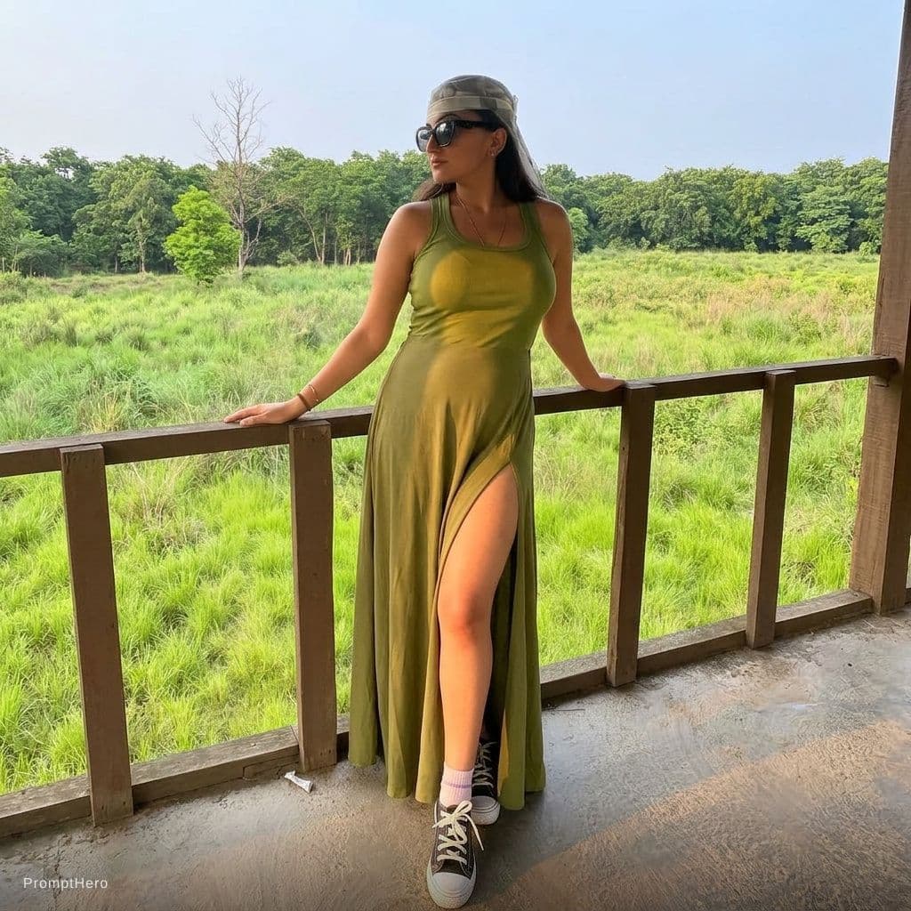 AI generated: the image must be in one piece high slit 