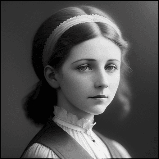 AI generated: Hyper realistic photography of a woman in the 1910s, vintage style photography of the 1910s, she is ...
