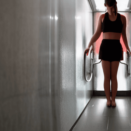 AI generated: Girl peeing, in a urinal, hot, pee stream visible