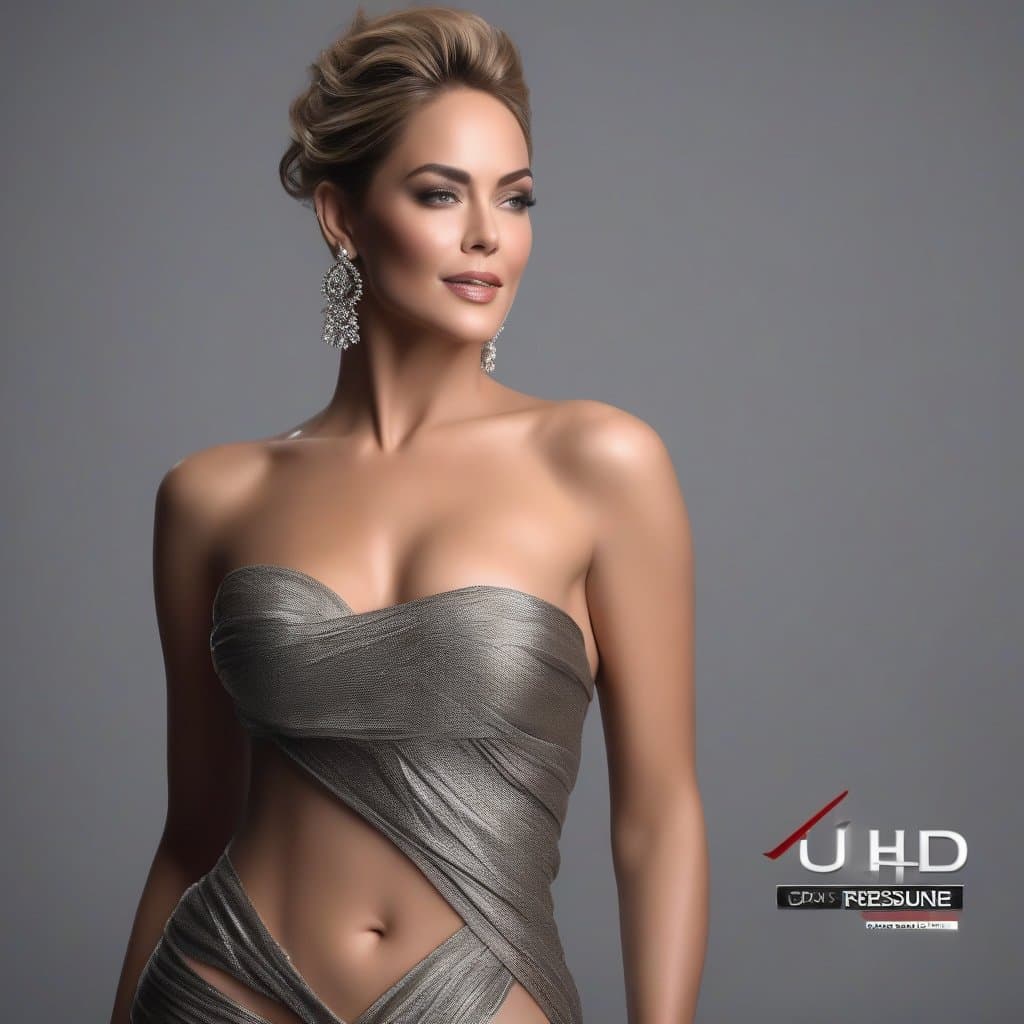AI generated: portrait, sexy girl, fashion model, similar in appearance to (Sharon Stone), full-length, topless, C...