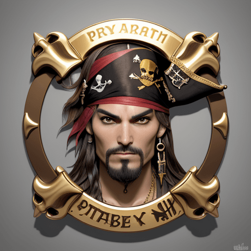 AI generated: Create a sophisticated 3D sign in a pirate style that includes the words "He's a Pirate (Save Me)" a...