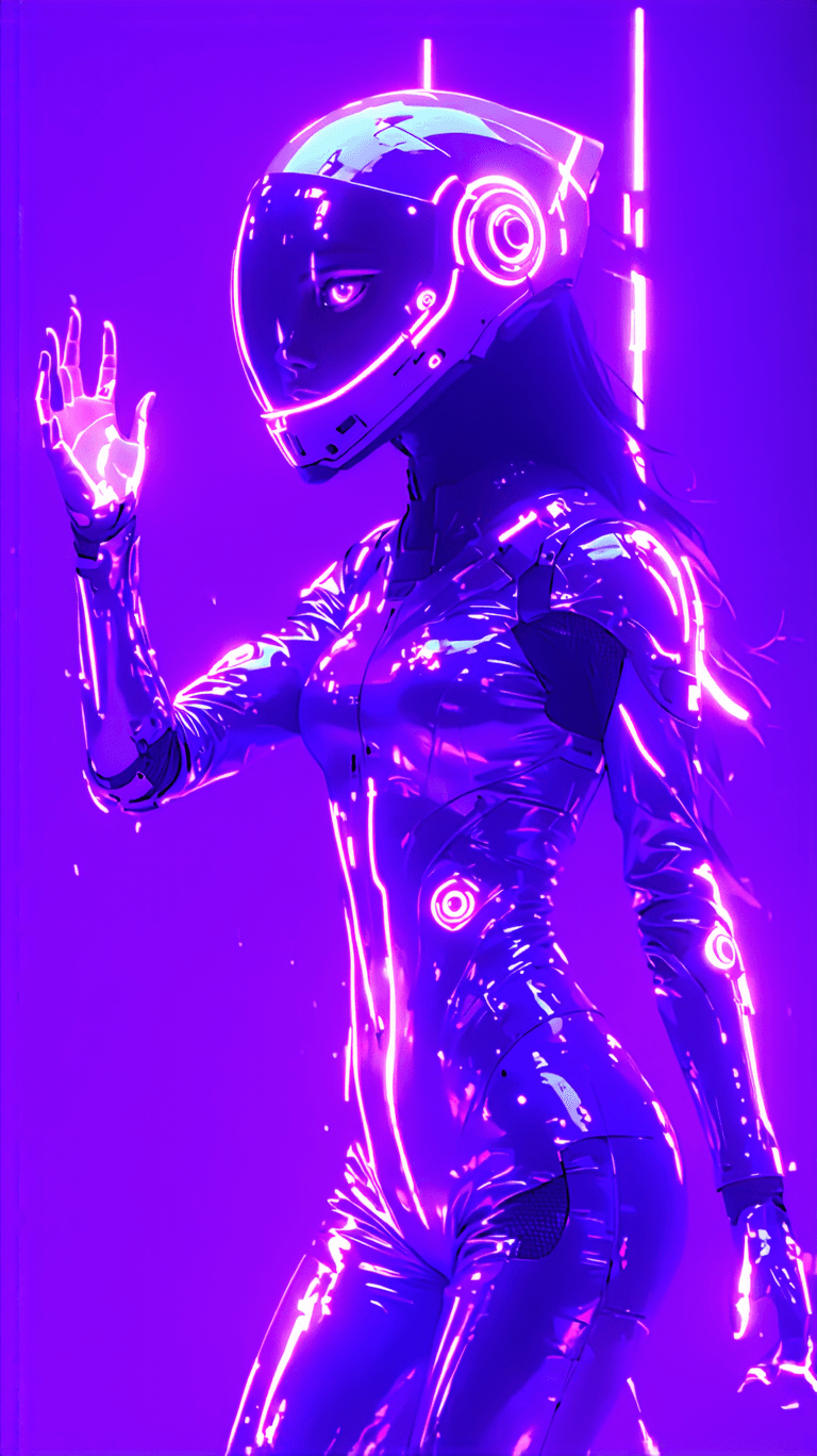 AI generated: a high-resolution image that captures the essence of a dynamic character in a futuristic setting. sh...