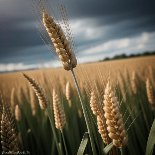AI generated: (dark shot:1.4), 80mm, perpetually stunning wheat field, hyperrealistic portrayal emphasizing the mi...