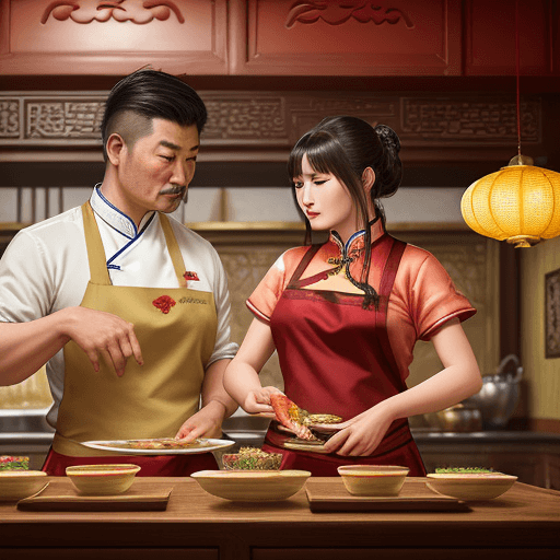 AI generated: High resolution photography with a realistic style of the interior of a kitchen of a Chinese restaur...