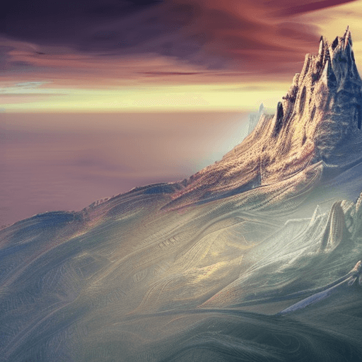 AI generated: Landscape photography, An epic fantasy landscape where a mountain becomes a huge dragon, Ultra HD