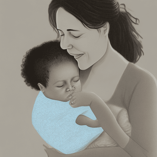 AI generated: Create a touching image showing a woman in her 30s surrounded by an aura of unconditional love as sh...