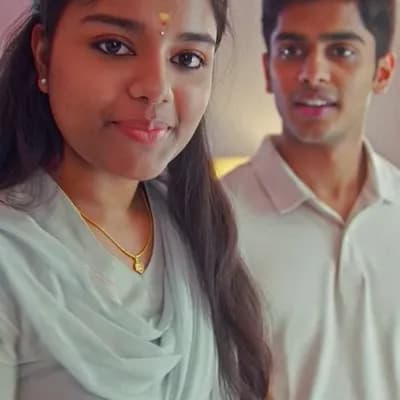 AI generated video: indian couple kissing