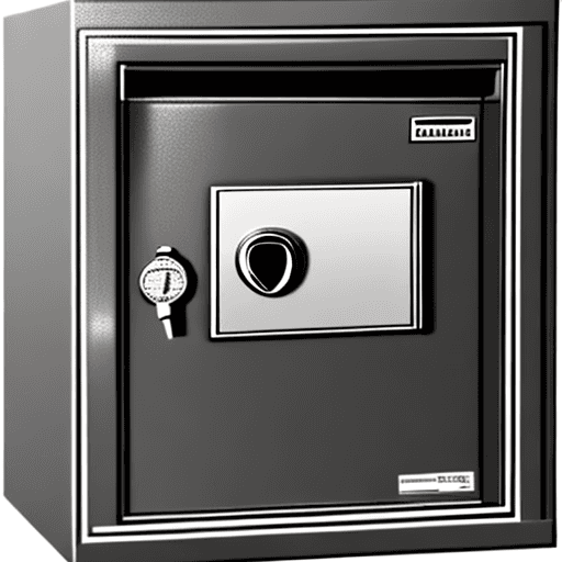 AI generated: empty opened bank safe