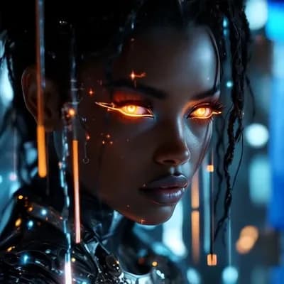 AI generated video: a woman looking thoughtful, hyper realistic, on the moon over looking earth
