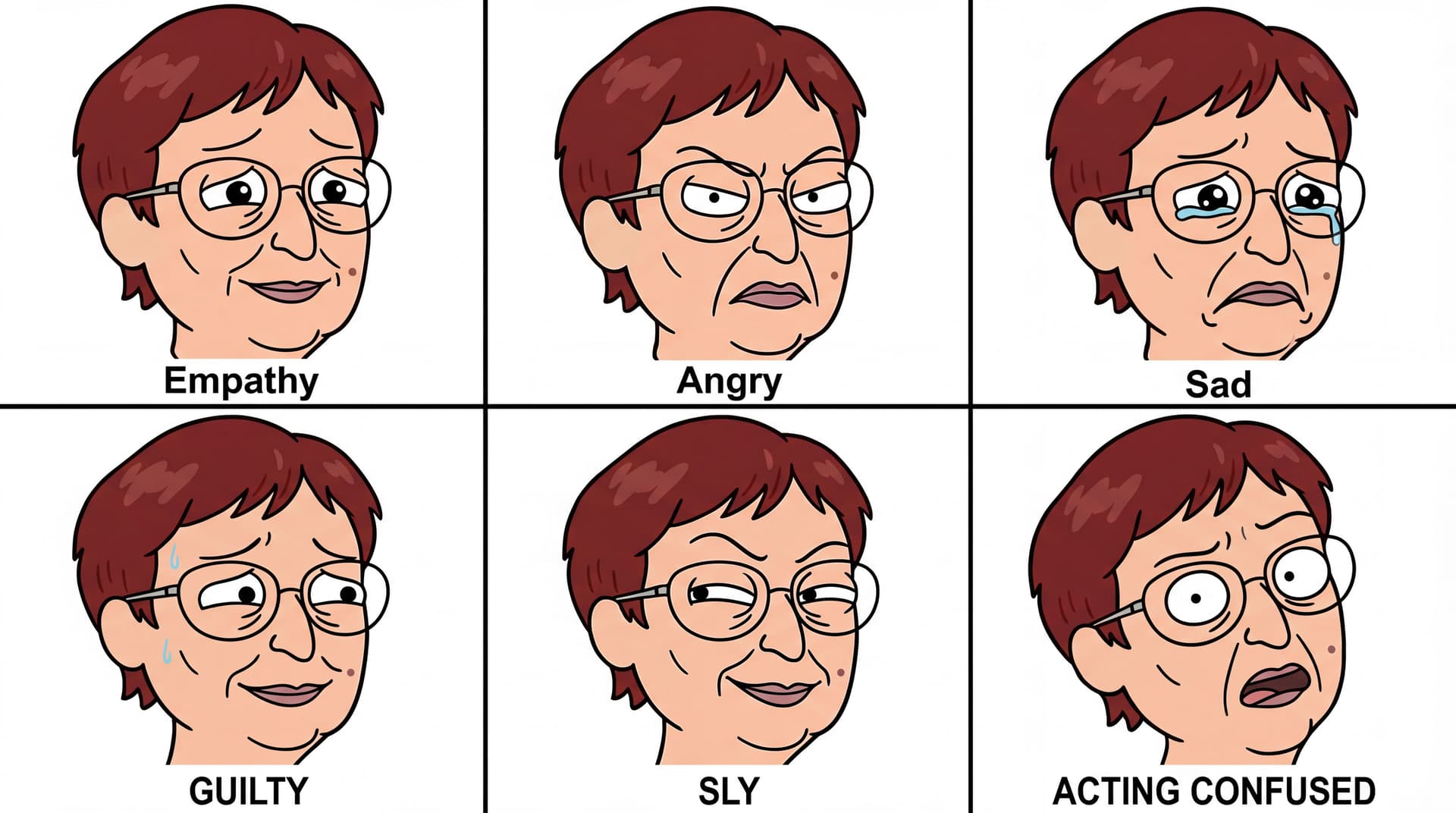 AI generated: Create different facial expressions. Use expressions. Empathy expression, Angry expression, Sad expr...