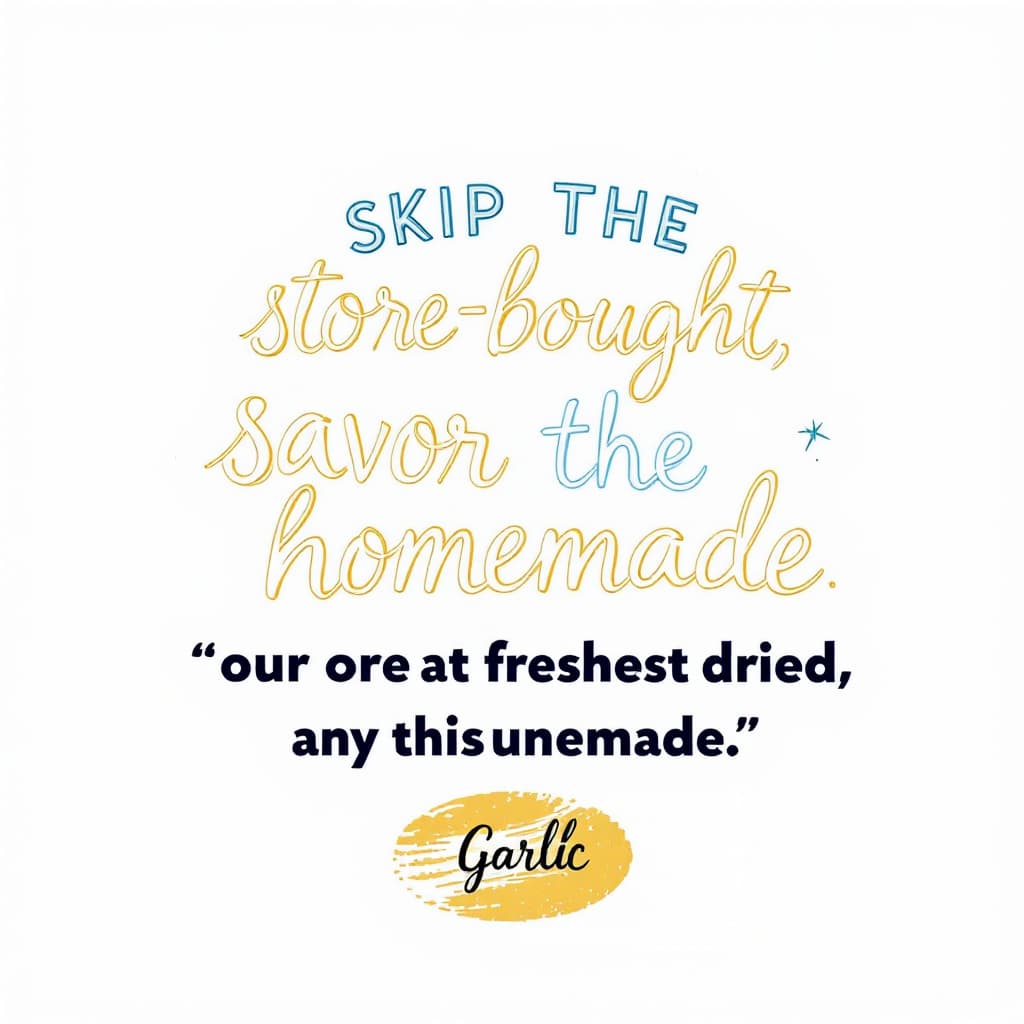 AI generated: create a stylish text art for the sentence in the quotes "Skip the store-bought, savor the homemade....