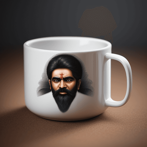 AI generated: a mug with"DRGAON HESOYAM"
