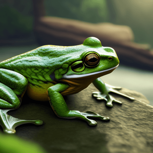 AI generated: photo of a ultra realistic frog with cabbage body, dramatic light, pale sunrise, cinematic lighting,...