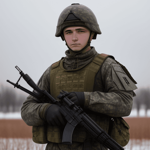 AI generated:  A Ukrainian soldier 